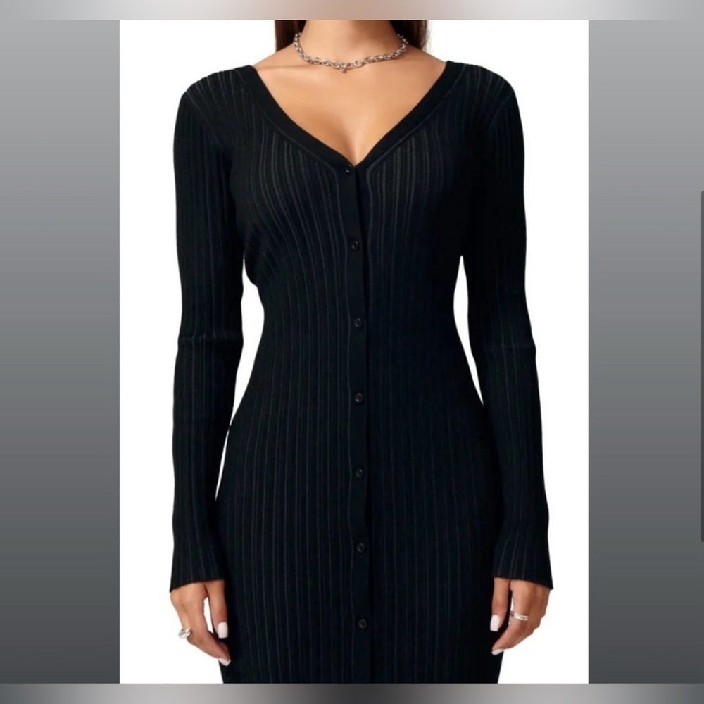 NWT LITA by Ciara Icon Rib Sweater Dress- Size Small - Picture 9 of 16